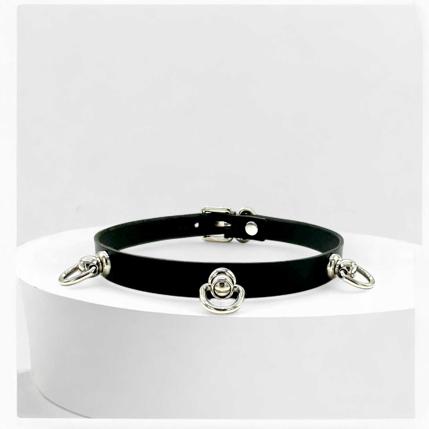 Triple O-Link Leather Chokers